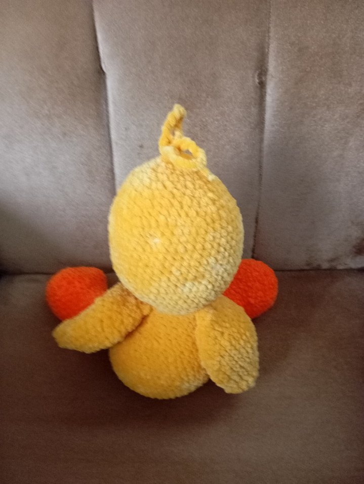 Sarı ve Turuncu Peluş Oyuncak Ördek - Görsel 2