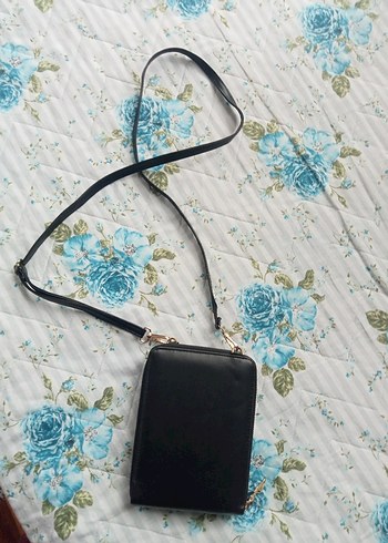 Siyah Deri Kadın Çapraz Çanta - Görsel 2