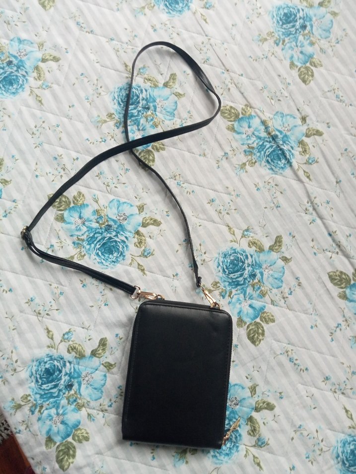 Siyah Deri Kadın Çapraz Çanta - Görsel 2