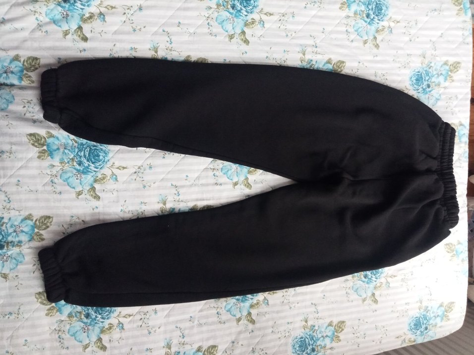 Kadın Siyah Rahat Kesim Eşofman Altı - Görsel 4