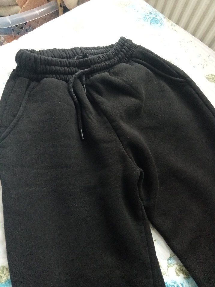 Kadın Siyah Rahat Kesim Eşofman Altı - Görsel 2