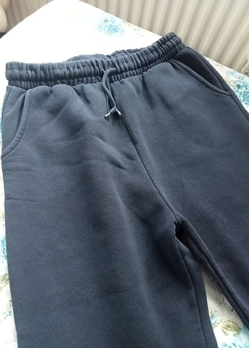 Gri Kadın Bol Kesim Midi Eşofman Altı - Görsel 3