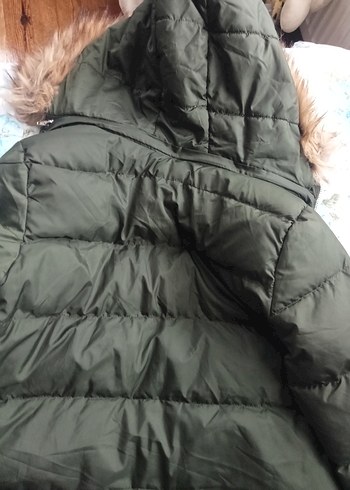 Koyu Yeşil Kadın Midi Kaban - Görsel 5