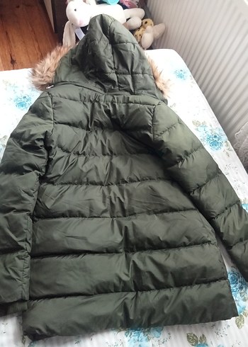 Koyu Yeşil Kadın Midi Kaban - Görsel 4