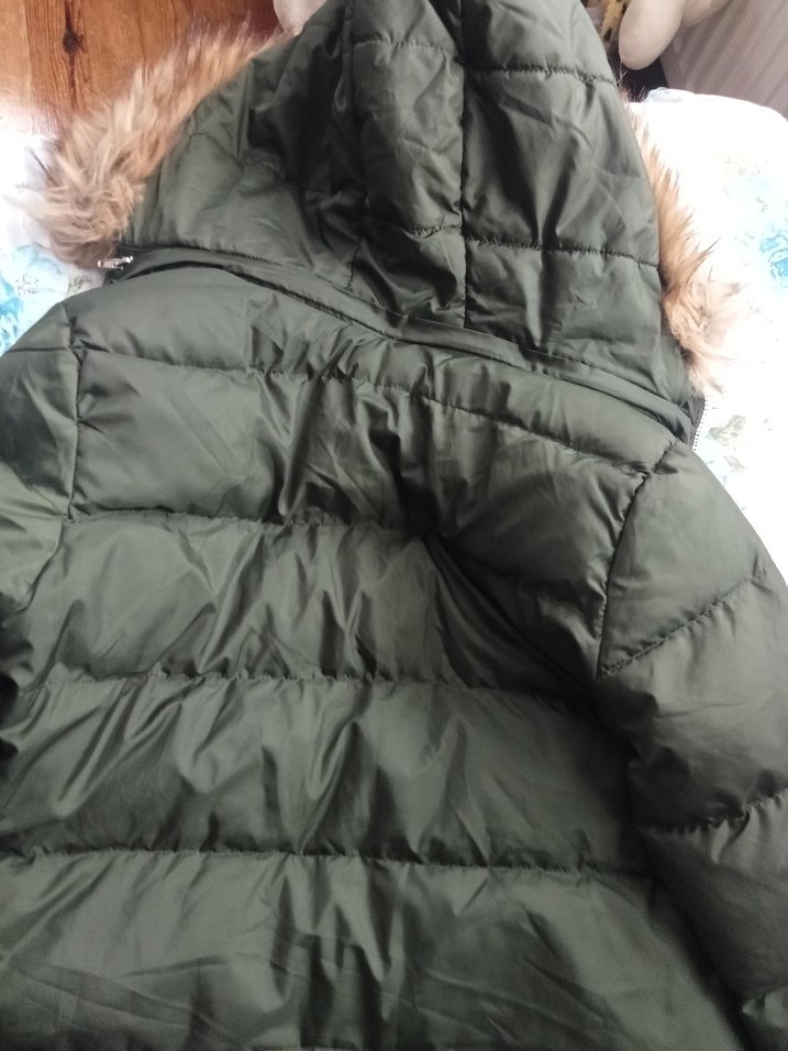 Koyu Yeşil Kadın Midi Kaban - Görsel 5