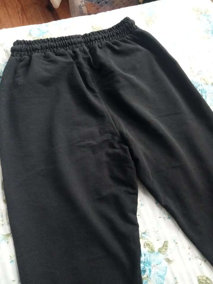 Siyah Rahat Kesim Kadın Eşofman Altı - Görsel 4