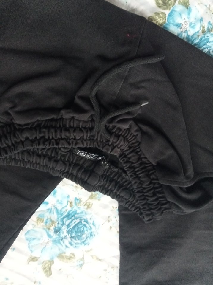 Siyah Rahat Kesim Kadın Eşofman Altı - Görsel 5