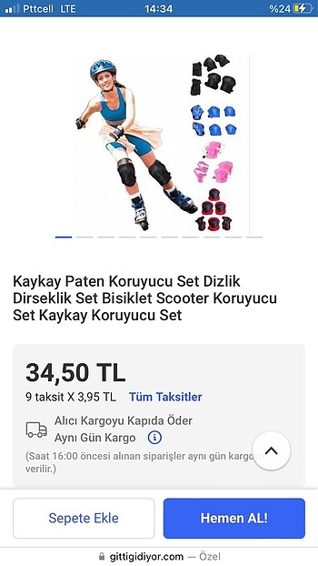 Decathlon cosfer rollerblade paten + koruyucu set