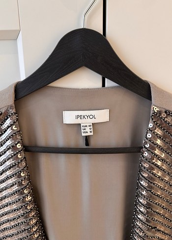 Gri Midi Drapeli Kadın Yelek - Görsel 2