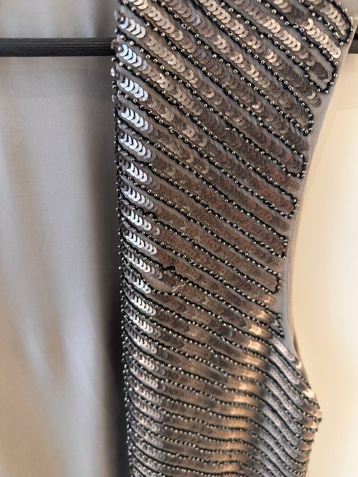 Gri Midi Drapeli Kadın Yelek - Görsel 3