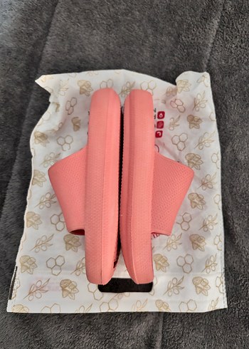 Pembe Platform Topuklu Kadın Terlik - Görsel 2