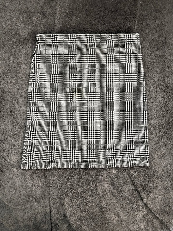 Gri Ekose Midi Kadın Etek - Görsel 2