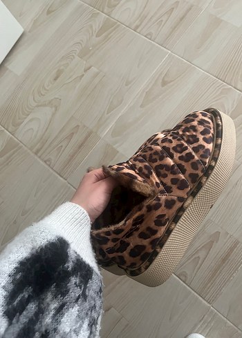 Leopar Desenli Platform Kadın Spor Ayakkabı - Görsel 2