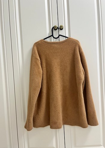 Düğmeli Kahverengi Uzun Kollu Hırka - Görsel 4