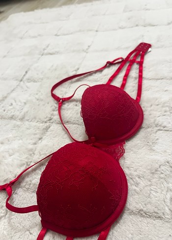 Koyu Kırmızı Gotik Sütyen - Görsel 2