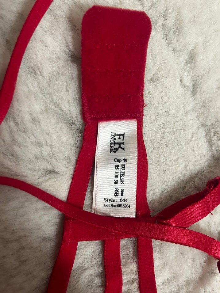 Koyu Kırmızı Gotik Sütyen - Görsel 3