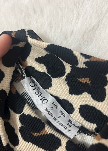 Kahverengi Zebra Desenli Crop Takım - Görsel 4