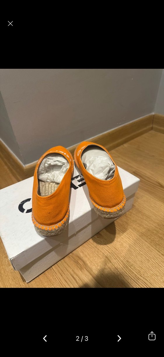 Kenzo Turuncu Kadın Espadril Ayakkabı Velcro - Görsel 2
