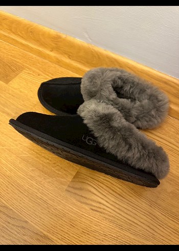 Ugg Gri Tüylü Kadın Süet Terlik - Görsel 2