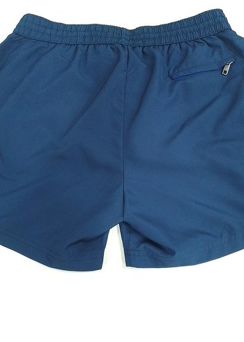 Erkek Parlak Mavi Mini Şort Mayo - Görsel 4