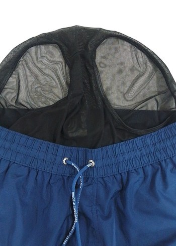 Erkek Parlak Mavi Mini Şort Mayo - Görsel 6