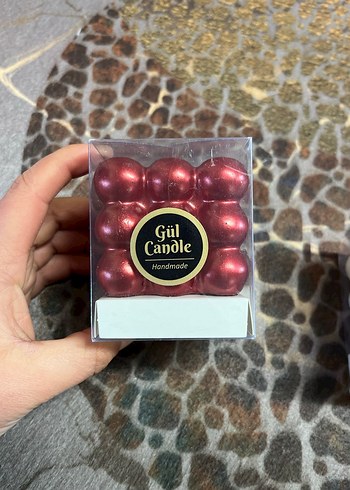 El Yapımı Gümüş Renkli Gül Mum Seti - Görsel 4