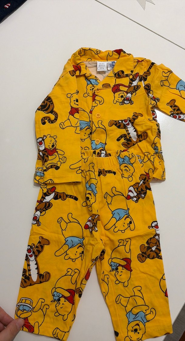 Sarı Baskılı Erkek Pijama Takımı - Görsel 4