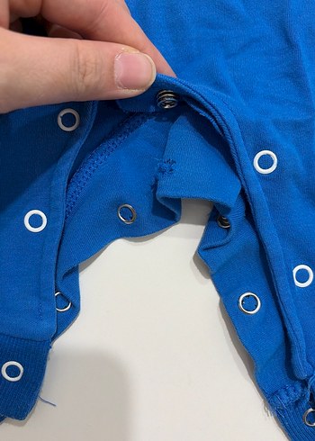 Renkli Baskılı Mavi Bebek Tulum - Görsel 2