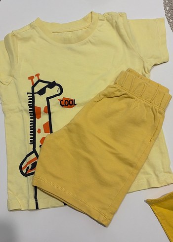 Sarı Erkek Bebek Kısa Kollu Takım - Görsel 6