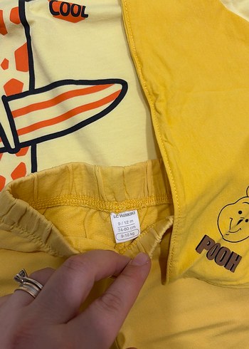 Sarı Erkek Bebek Kısa Kollu Takım - Görsel 2