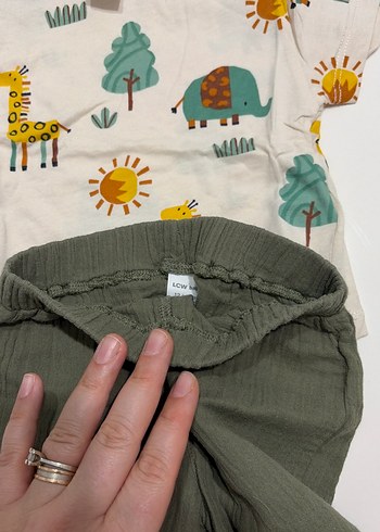 Bebek Erkek Kısa Kollu Yeşil Takım - Görsel 4