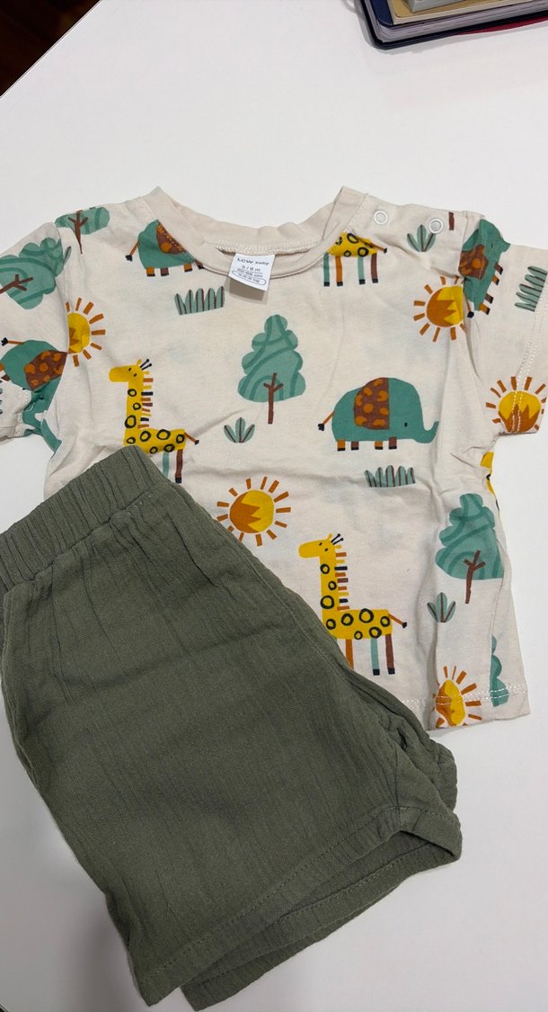 Bebek Erkek Kısa Kollu Yeşil Takım - Görsel 5