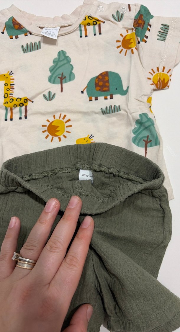 Bebek Erkek Kısa Kollu Yeşil Takım - Görsel 4