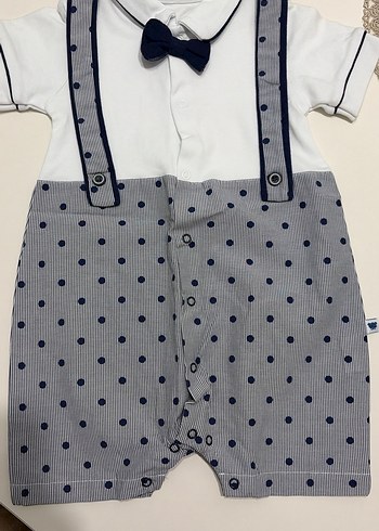 Puantiye Desenli Erkek Bebek Tulum - Görsel 2