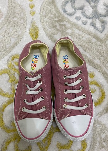 Pembe Bağcıklı kız çocuk  Spor Ayakkabı - Görsel 5