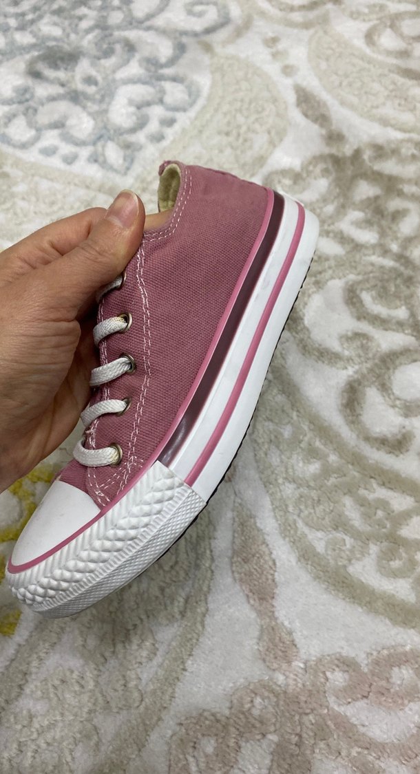 Pembe Bağcıklı kız çocuk  Spor Ayakkabı - Görsel 4