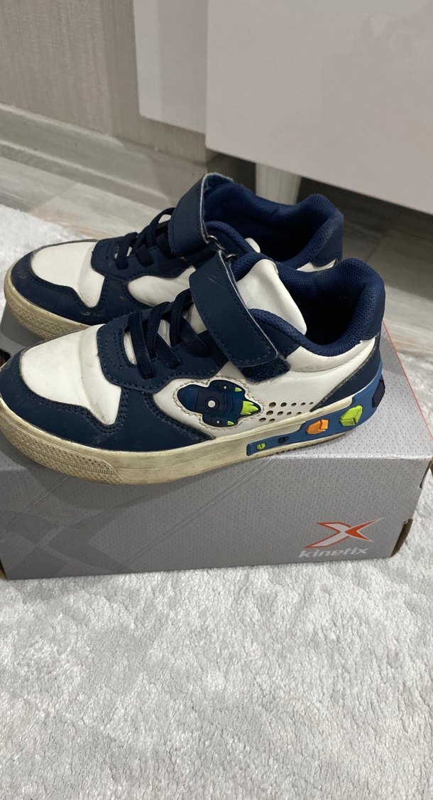 Erkek Çocuk Mavi Spor Ayakkabı Cırt Cırtlı - Görsel 2