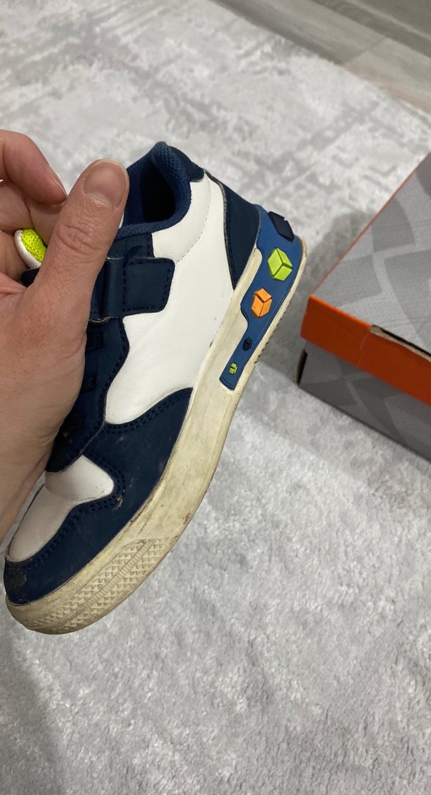 Erkek Çocuk Mavi Spor Ayakkabı Cırt Cırtlı - Görsel 3