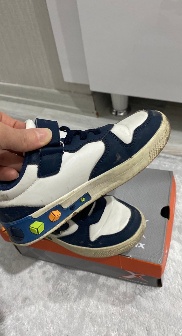 Erkek Çocuk Mavi Spor Ayakkabı Cırt Cırtlı - Görsel 4