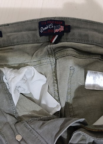US POLO gri Düğmeli erkek Kot Pantolon - Görsel 5