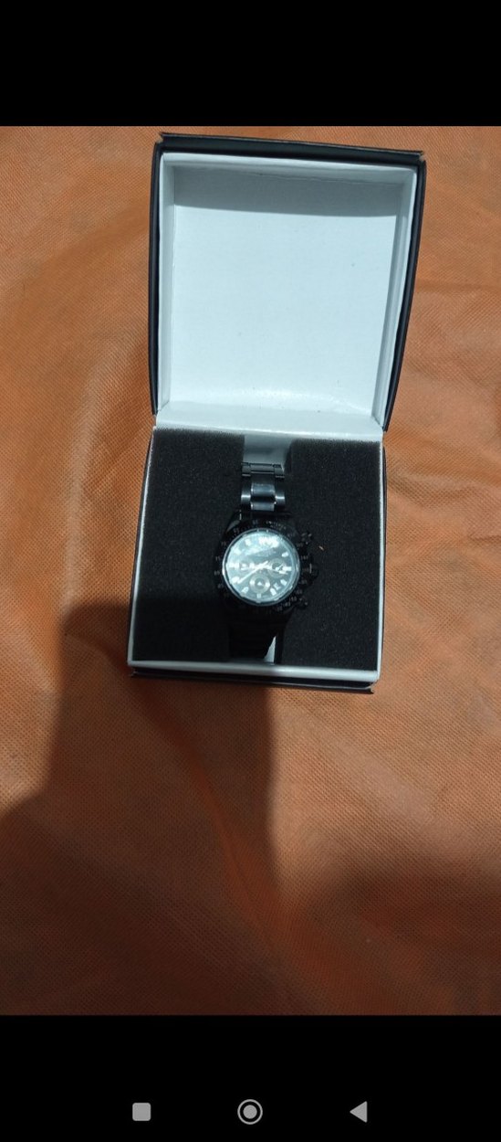 Rolex Daytona Tarzı Siyah Metal Kordon - Görsel 2