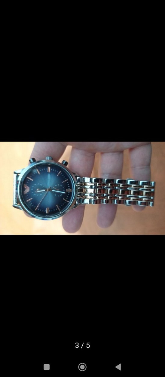 Emporio Armani Tarzı Çift Renk Metal kordon - Görsel 3