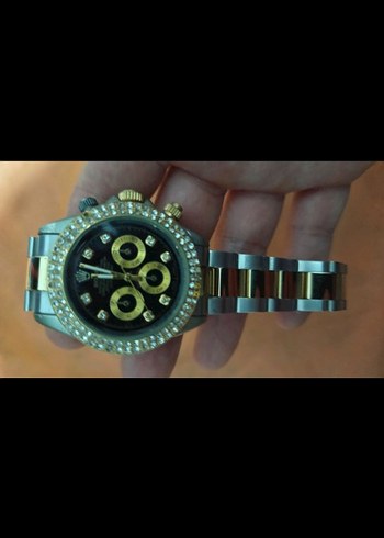 Rolex Daytona Tarzı Taşlı Bezel İki Renk - Görsel 3
