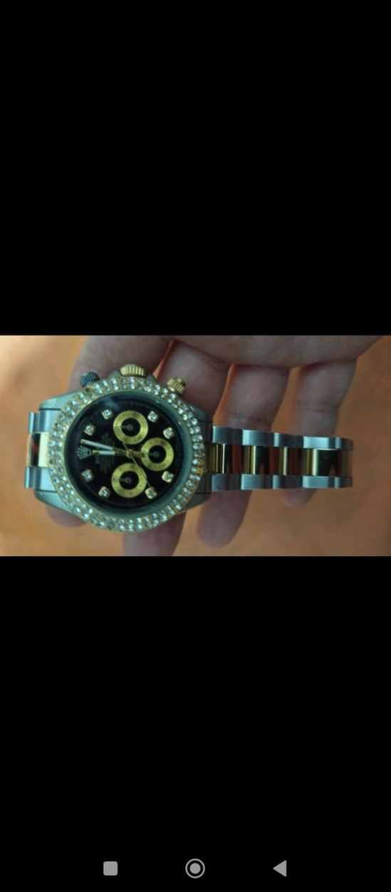 Rolex Daytona Tarzı Taşlı Bezel İki Renk - Görsel 3