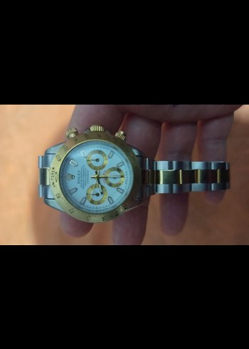 Rolex Daytona iki Renk Metal kordon saat - Görsel 3