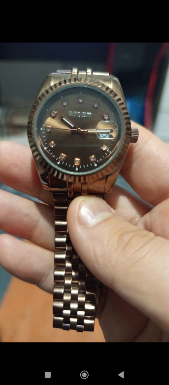 Rolex Rose gold metal kordonlu tarihli - Görsel 3