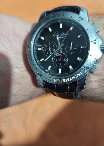 Glashütte tarzı otomatik erkek saat  açık arka kapak - Görsel 5