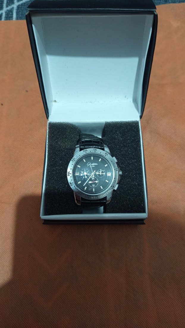 Glashütte tarzı otomatik erkek saat  açık arka kapak - Görsel 2