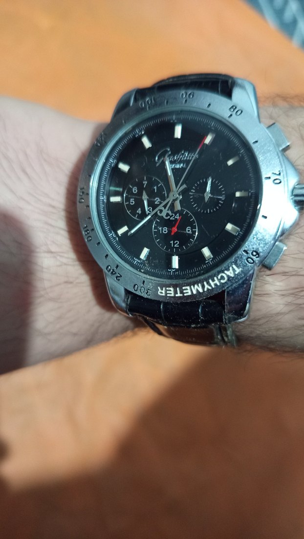 Glashütte tarzı otomatik erkek saat  açık arka kapak - Görsel 5