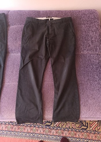 Siyah Pamuklu Erkek Kemerli Rahat Pantolon - Görsel 6